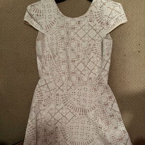 Beautiful cream off white Tibi dress with little cap sleeves.